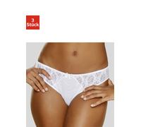 PETITE FLEUR Slip Damen 2xweiß+1xschwarz Gr.32/34