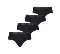 Slip PUMA "PUMA MEN EVERYDAY BRIEF 4P ECOM", Herren, Gr. L, schwarz, Single Jersey, Obermaterial: 95% Baumwolle, 5% Elasthan, körpernah, Unterhosen Slip, Komfortabler elastischer Logobund (28247831-L)