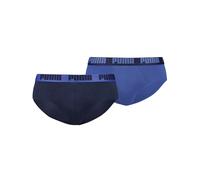 Slip PUMA "PUMA MEN EVERYDAY BRIEFS", Herren, Gr. L, navy, royal sapphire, Jersey, Obermaterial: 95% Baumwolle, 5% Elasthan, eng, Unterhosen Slip, mit Logobund (84324360-L) navy, royal sapphire