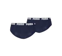 Slip PUMA "PUMA MEN EVERYDAY BRIEFS", Herren, Gr. M, schwarz-weiß (navy, weiß), Jersey, Obermaterial: 95% Baumwolle, 5% Elasthan, eng, Unterhosen Slip, mit Logobund (45456551-M) navy, weiß