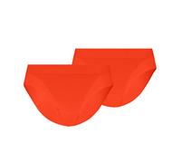 Slip PUMA "PUMA WOMEN 3D KNIT SPORT BRIEFS", Damen, Gr. L, flame rot, Microfaser, Obermaterial: 46% Polyester, 39% Polyamid, 15% Elasthan, körpernah, Unterhosen Slip, nahtlose Ränder für eine unsichtb