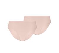 Slip PUMA "PUMA WOMEN INVISIBLE COTTON BRIEFS 2P", Damen, Gr. L, beige (light pink), Jersey, Obermaterial: 88% Baumwolle, 12% Elasthan, körpernah, Unterhosen Slip, nahtlose Ränder für eine unsichtbare