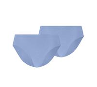 Slip PUMA "PUMA WOMEN INVISIBLE COTTON BRIEFS 2P", Damen, Gr. XL, blau (light blau), Jersey, Obermaterial: 88% Baumwolle, 12% Elasthan, körpernah, Unterhosen Slip, nahtlose Ränder für eine unsichtbare
