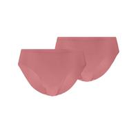 Slip PUMA "PUMA WOMEN INVISIBLE COTTON BRIEFS 2P", Damen, Gr. XL, rosa (dusty pink), Jersey, Obermaterial: 88% Baumwolle, 12% Elasthan, körpernah, Unterhosen Slip, nahtlose Ränder für eine unsichtbare