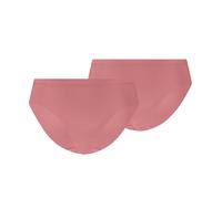 Slip PUMA "PUMA WOMEN MICROFIBER BRIEFS 2P", Damen, Gr. M, rosa (dusty pink), Microfaser, Obermaterial: 70% Polyamid, 30% Elasthan, körpernah, Unterhosen Slip, im Mid-Rise Design, mit elastischem Bund