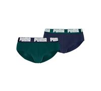 Slip PUMA "Slips (2-er Pack) Herren", Herren, Gr. S, grün (grün, blau), 95% Baumwolle, 5% Elasthan, Unterhosen Slip (81211247-S) grün, blau