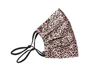 Slip Pure Silk Face Cover Black Roségold Leopard