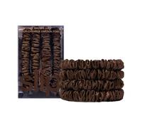 Slip Pure silk skinny scrunchies Dark Brown
