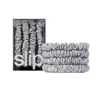 Slip Pure silk skinny scrunchies SILVER
