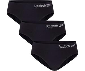 Slip REEBOK "RAINA", Damen, Gr. XS (34), schwarz, Obermaterial: 89% Polyamid, 10% Elasthan, 1% Polyester, bedruckt, unifarben, eng, Unterhosen Slip, ohne störende Nähte, eng, basic, bequem, mit Logo,