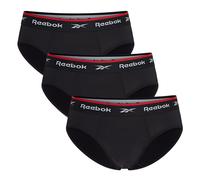 Slip REEBOK "WIGGINS", Herren, Gr. M (5), schwarz, Obermaterial: 92% Polyester, 8% Elasthan, bedruckt, unifarben, eng, Unterhosen Slip, basic, bequem, atmungsaktiv, mit Logo, breiter Bund (38929242-M)