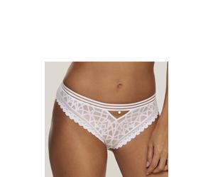 Slip S.OLIVER "Milene", Damen, Gr. 48/50, weiß, Microtouch, Obermaterial: 88% Polyamid, 12% Elasthan, Unterhosen Slip, mit edlem Bund und modischem Accessoire vorne mittig (44982128-48) weiß