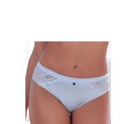 Slip S.OLIVER "Romane", Damen, Gr. 44/46, eisblau, Spitze, Obermaterial: 86% Polyamid, 14% Elasthan, Unterhosen Slip, mit graphischer Spitze in transparenter Optik (64919360-44) eisblau