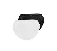 Slip SASSA "Classic Lace", Damen, Gr. 38, schwarz-weiß (weiß, schwarz), Obermaterial: 85% Polyamid, 15% Elasthan, unifarben, normal, Unterhosen Slip, mit Spitzeneinsatz (92213719-38) weiß, schwarz