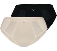 Slip SASSA "Lovely Secret", Damen, Gr. 38, schwarz (beige, schwarz), Obermaterial: 90% Polyamid, 10% Elasthan, normal, Unterhosen Slip, mit Spitzeneinsatz (35460014-38) beige, schwarz