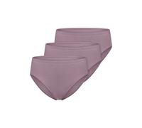 Slip SCHIESSER "Essentials", Damen, Gr. 42, weiß (312, mauve), Single Jersey, Obermaterial: 95% Baumwolle, 5% Elasthan, figurbetont, Unterhosen Slip, mit perfekter Passform (96622552-42) 312, mauve