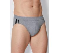 Slip SCHIESSER, Herren, Gr. 6, 3 Stk., grau (grau, meliert), 95% Baumwolle, 5% Elasthan, Unterhosen Slip (75088038-6) grau, meliert