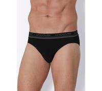 Slip SCHIESSER, Herren, Gr. 6, 3 Stk., schwarz, 95% Baumwolle, 5% Elasthan, Unterhosen Slip (22016604-6) schwarz