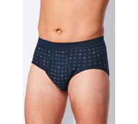Slip SCHIESSER, Herren, Gr. 8, 2 Stk., blau (marine, bedruckt), 100% Baumwolle, Unterhosen Slip, Topseller (320068-8) marine, bedruckt
