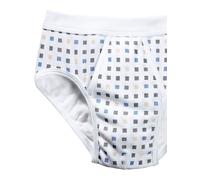 Slip SCHIESSER, Herren, Gr. 8, 2 Stk., weiß (weiß, bedruckt), 100% Baumwolle, Unterhosen Slip (672186-8) weiß, bedruckt