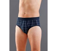 Slip SCHIESSER, Herren, Gr. 9, 2 Stk., blau (dunkelblau, kariert), 100% Baumwolle, Unterhosen Slip (62959252-9) dunkelblau, kariert