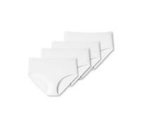 Slip SCHIESSER "Slip 4er Pack", Damen, Gr. S, weiß, Obermaterial: 95% Baumwolle CO. 5% Elasthan EL., Unterhosen Slip (39624903-S) weiß