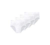 SCHIESSER Herren Slips 4er Pack - Doppelripp, Sportslip, Cotton Essentials Weiß 3XL