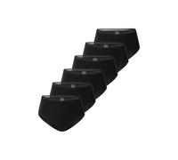 Slip SCHIESSER "Slip 6er Pack", Damen, Gr. L, schwarz, Obermaterial: 95% Baumwolle CO. 5% Elasthan EL., Unterhosen Slip (96080901-L) schwarz