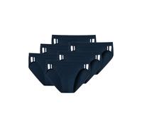 Slip SCHIESSER "Slip 6er Pack", Herren, Gr. M, blau (dunkelblau), Obermaterial: 95% Baumwolle CO. 5% Elasthan EL., Unterhosen Slip (59183544-M) dunkelblau
