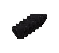 Slip SCHIESSER "Slip 6er Pack", Herren, Gr. M, schwarz, Obermaterial: 95% Baumwolle CO. 5% Elasthan EL., Unterhosen Slip (60889911-M) schwarz