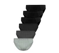 Slip SEIDENSTICKER "6er Pack Herren Mini Slip", Herren, Gr. 6, schwarz, schwarz, anthrazit, grau, Single-Jersey, Obermaterial: 95% Baumwolle CO. 5% Elasthan EL., Unterhosen Slip (95942243-6) schwarz, 