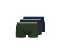 SKINY Herren Boxershorts, 3er Pack - Pants Cotton Multipack, Unterwäsche, Unterhose, einfarbig Schwarz/Blau/Grün M