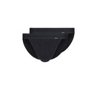 SKINY Herren Tanga-Slip, 2er Pack - Cotton Retro, Unterhose, Feinripp, Baumwolle Schwarz S