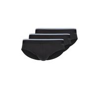 Brasilslip SKINY "Cotton Multipack", Herren, Gr. M, schwarz, Obermaterial: 95% Baumwolle, 5% Elasthan, unifarben mit Farbeinsatz, normal, Unterhosen, klassisch, basic, elastisch, bequem, kein Einschne