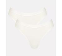 Slip SLOGGI "GO Casual", Damen, Gr. XL, Single Jersey, weiß (silk weiß), Single Jersey, Obermaterial: 95% Baumwolle, 5% Elasthan, clean, unifarben, körpernah, Unterhosen Slip, weich, atmungsaktiv, Bau