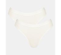 sloggi Damen GO Casual High Leg 2P, Silk White, XS