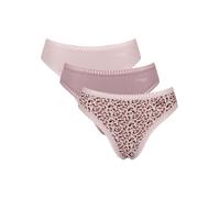 Sloggi Slip GO Crush High Leg C3P Damen Single Jersey mit Spitzendetails Mehrfarbig XXL