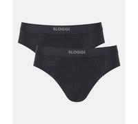 Sloggi Slip Ever Ease - 2er-Pack Schwarz Baumwolle Herren Größe M
