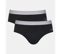 Slip SLOGGI "men GO ABC 2.0 Brief 2P" Gr. XXL, schwarz (black) Herren Unterhosen (25307218-XXL) black