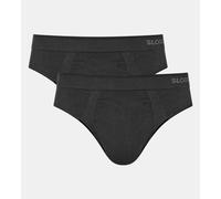 Slip SLOGGI "Men GO Smooth", Herren, Gr. L, 2, schwarz, Single Jersey, Obermaterial: 72% Baumwolle, 21% Polyamid, 7% Elasthan, unifarben, figurbetont, Unterhosen Slip, nahtlos, atmungsaktiv, Baumwollm