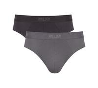 Slip SLOGGI "SLG Base Brief C2P", Herren, Gr. L, Single Jersey, grau (grau combination), Single Jersey, Obermaterial: 95% Baumwolle, 5% Elasthan, körpernah, Unterhosen Slip, weiches und edles Material