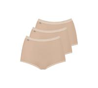 Slip SLOGGI "Slip 3er Pack", Damen, Gr. 48, beige (puder), Obermaterial: 95% Baumwolle CO. 5% Elasthan EL., Unterhosen Slip (65687151-48) puder