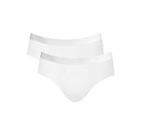 Slip SLOGGI "Slip Basic Midi 2er Pack", Herren, Gr. M, weiß, Obermaterial: 96% Baumwolle CO. 4% Elasthan EL., Unterhosen Slip (97268824-M) weiß