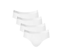 Slip SLOGGI "Slip Basic Midi 4er Pack", Herren, Gr. L, weiß, Obermaterial: 96% Baumwolle CO. 4% Elasthan EL., Unterhosen Slip (78912205-L) weiß