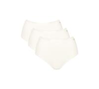 Slip SLOGGI "Slip GO Daily Cotton Highwaist 3P 3er Pack", Damen, Gr. M, weiß, Obermaterial: 95% Baumwolle CO. 5% Elasthan EL., Unterhosen Slip (92955563-M) weiß