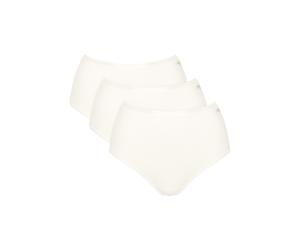 Slip SLOGGI "Slip GO Daily Cotton Highwaist 3P 3er Pack", Damen, Gr. XL, weiß, Obermaterial: 95% Baumwolle CO. 5% Elasthan EL., Unterhosen Slip (92955563-XL) weiß
