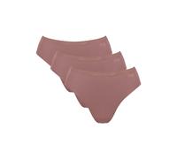 Slip SLOGGI "Slip GO Daily Cotton Tai 3P 3er Pack", Damen, Gr. M, braun, Obermaterial: 95% Baumwolle CO. 5% Elasthan EL., Unterhosen Slip (85168830-M) braun
