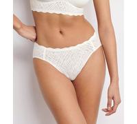 Sloggi Slip ZERO Feel Bliss High Leg – unsichtbar, Spitzenoptik – Damen Gr. L, weiß (Silk White)