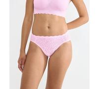 Slip SLOGGI "ZERO Feel Bliss High leg", Damen, Gr. XXL, floral pink, Spitze, Obermaterial: 76% Polyamid, 24% Elasthan, figurbetont, Unterhosen Slip, unsichtbar mit Spitzenoptik (50562916-XXL) floral p