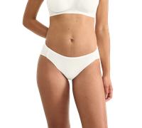 Slip SLOGGI "ZERO Feel Pure", Damen, Gr. XXL, weiß (silk weiß), Single Jersey, Obermaterial: 54% Modal, 24% Polyamid, 22% Elasthan, körpernah, Unterhosen Slip, mit hohem Beinausschnitt, dezenter Strei